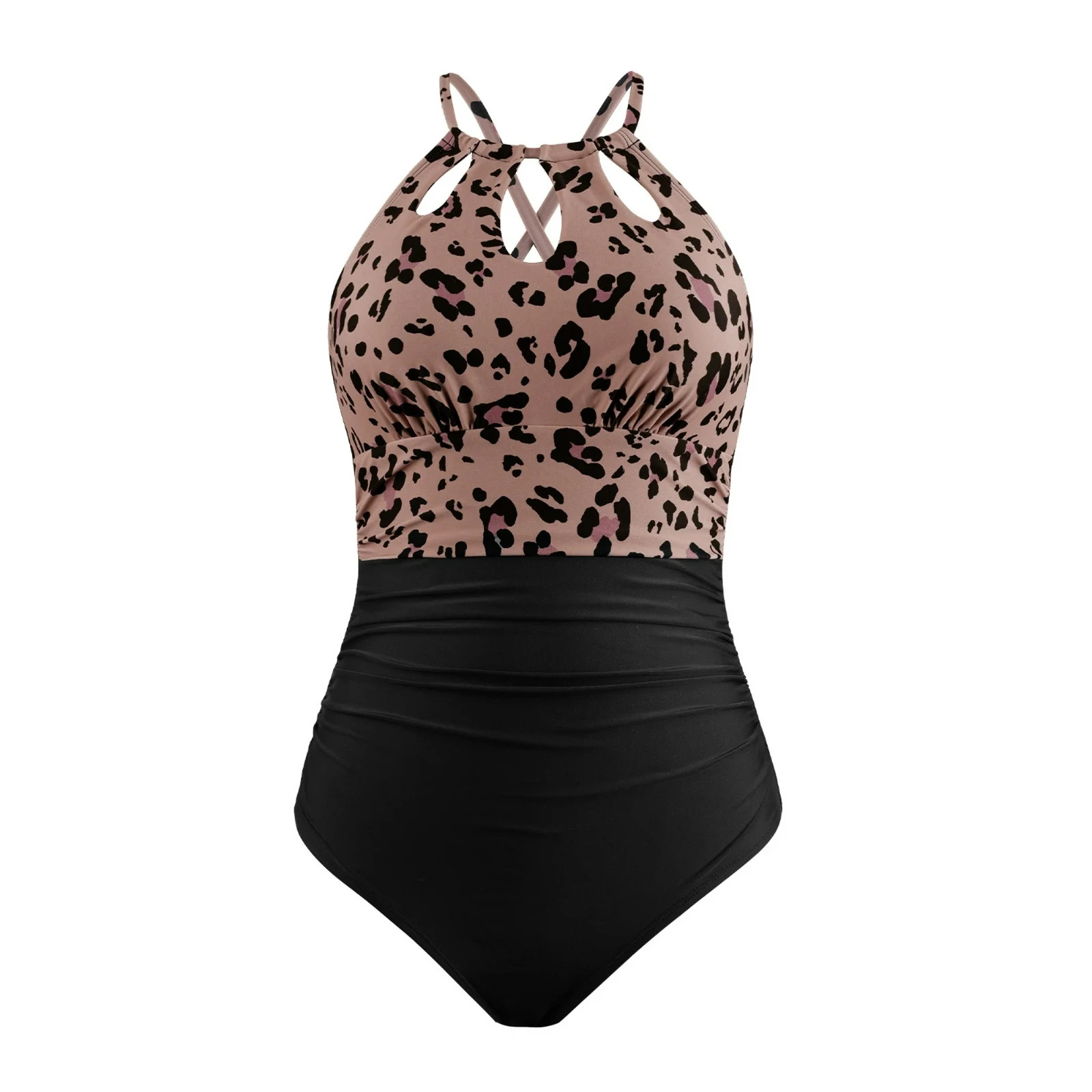 CUPSHE One Piece Swimsuit High Neck Tummy Control Swimwear Bathing Suit Size L