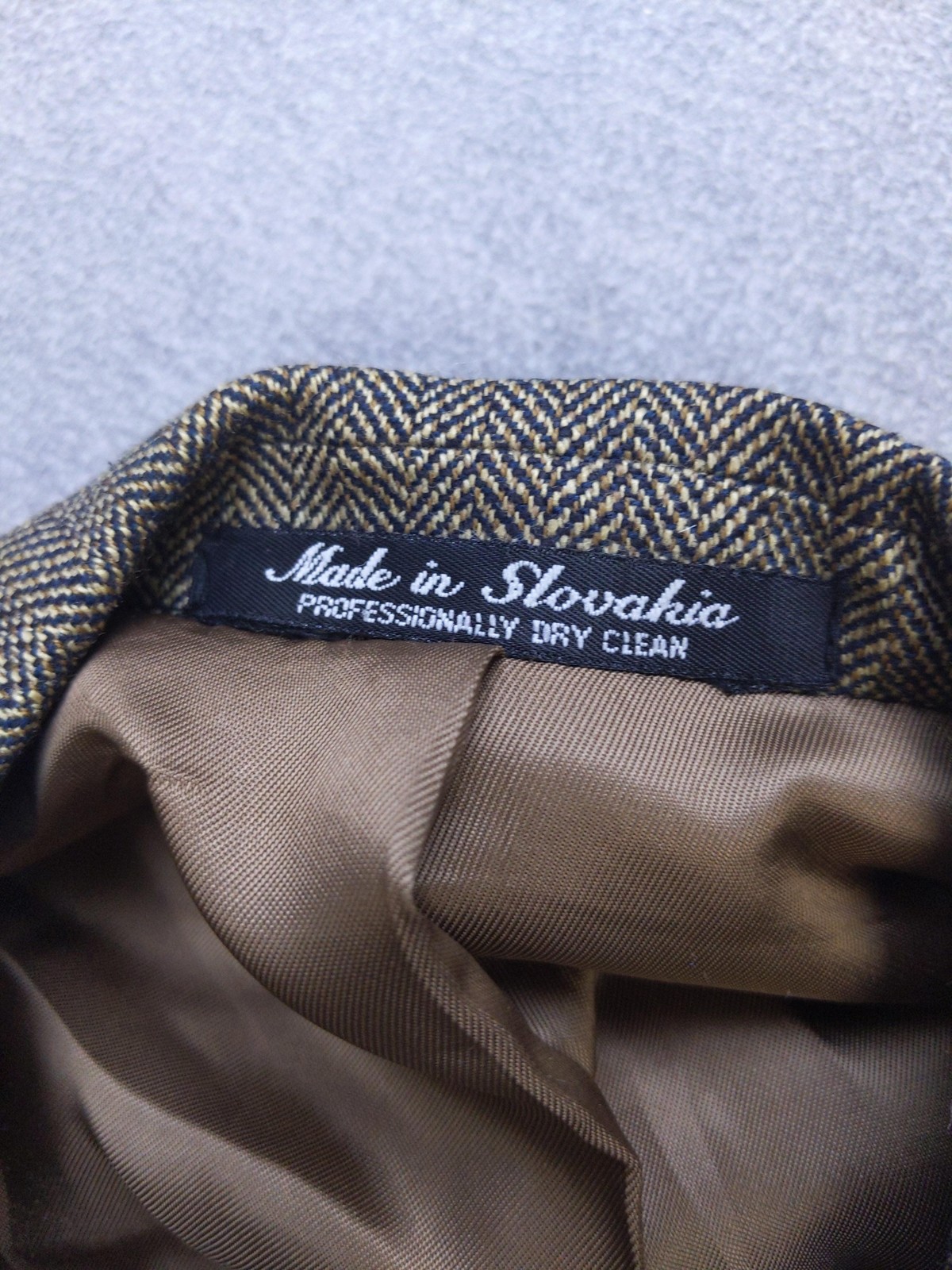 Tailors Row By Deansgate Blazer Mens 48 Brown Silk Wool Herringbone Sport Coat