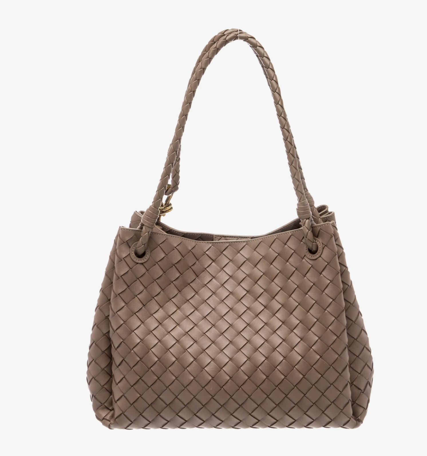 Bottega Veneta Intrecciato Large Parachute Shoulder Bag Pinecone