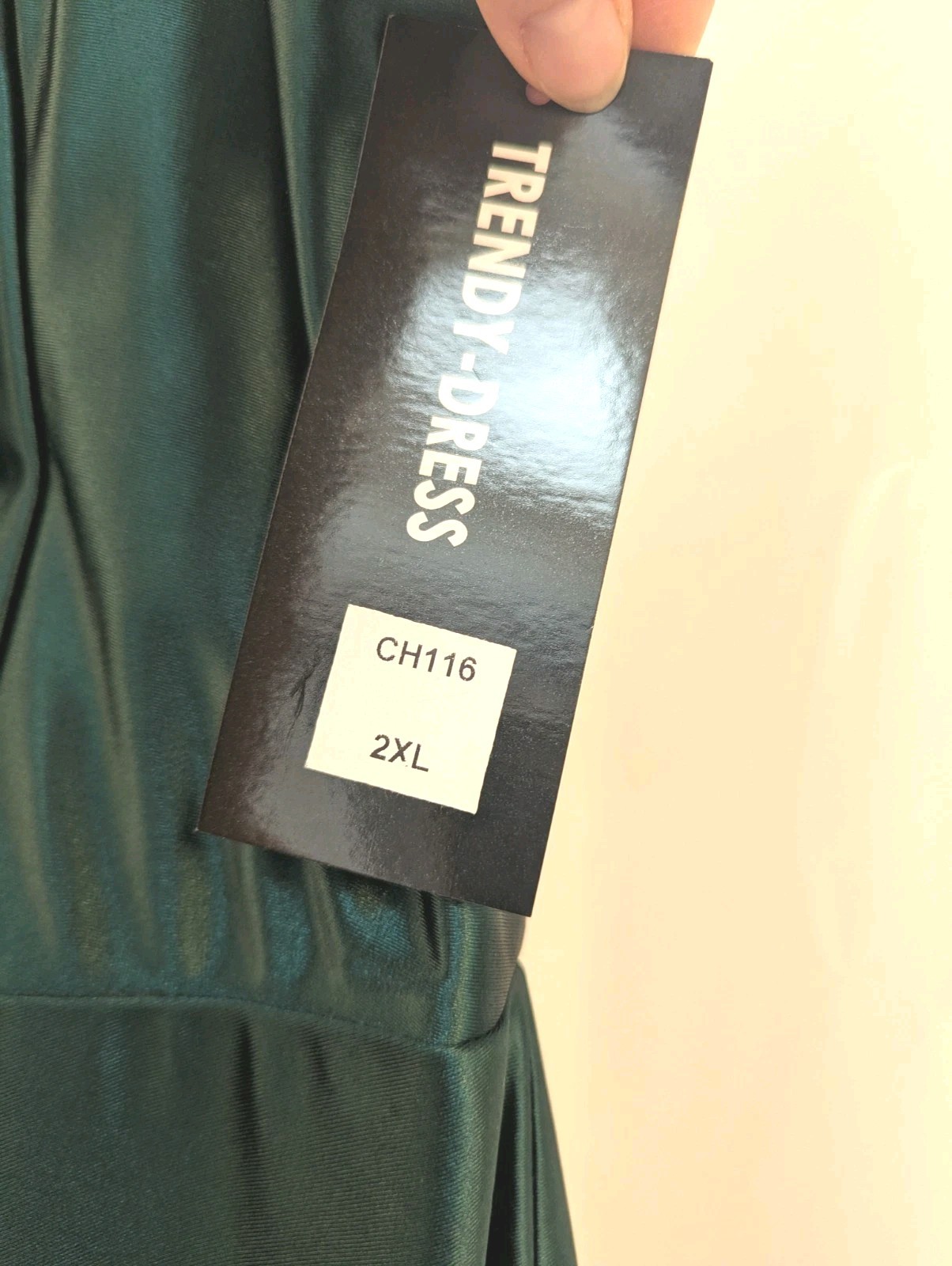 Prom Dress Ladivine by Cinderella Divine Maxi Emerald Green Satin NWT 2XL