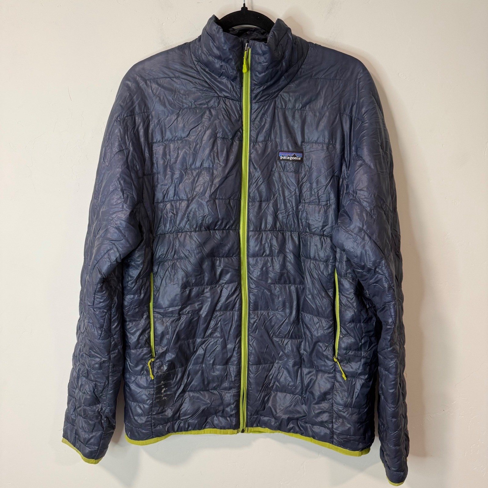 Patagonia Mens Nano Puff Jacket Medium Blue Insulated Puffer 84065 SP18