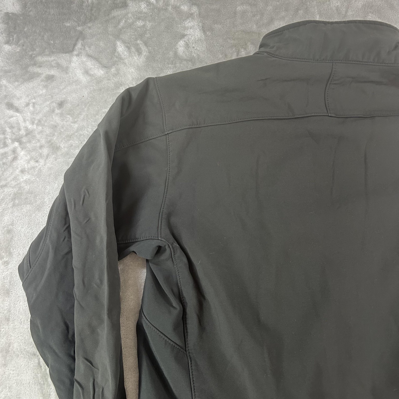 The North Face TNF Apex Jacket Mens Large Black Softshell Full Zip Fleece Lined