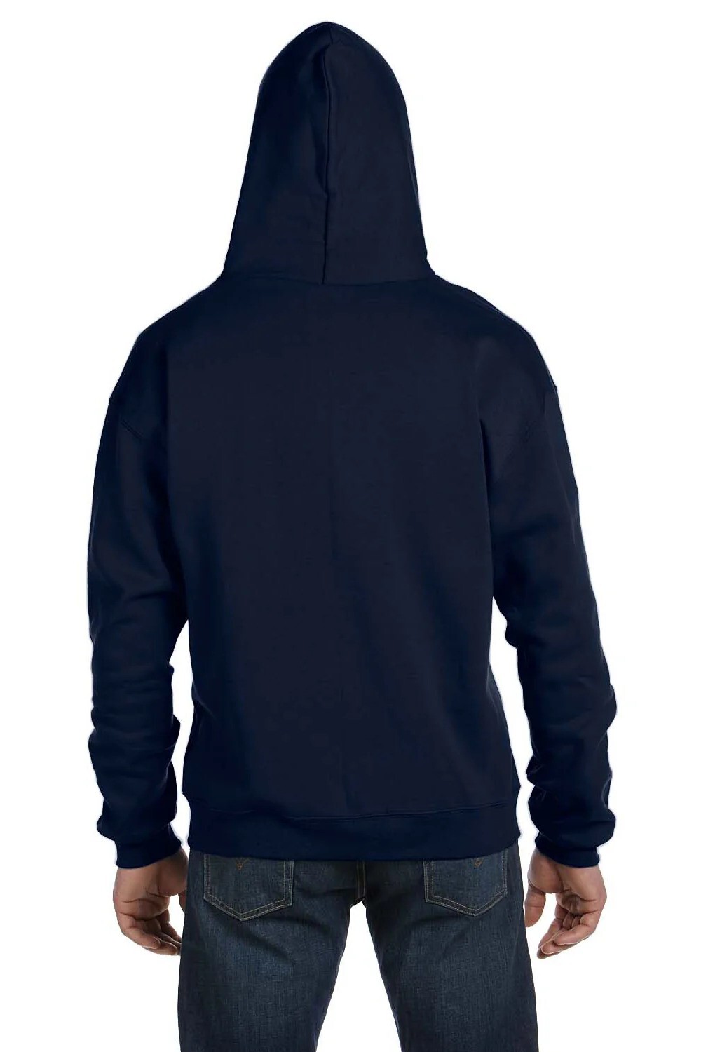 Champion Powerblend Double Dry Action Fleece Full Zip Hoodie Navy Blue Size M