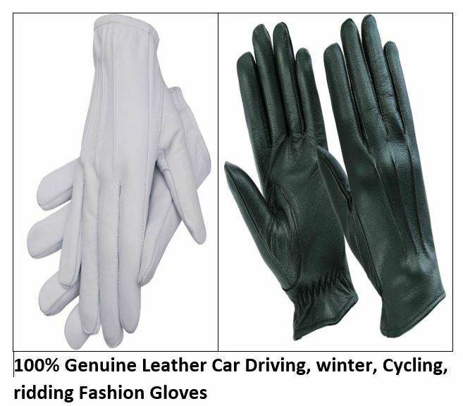 Unisex unlined Police Dressing Driving Fashion soft Sheep 100% Leather Gloves