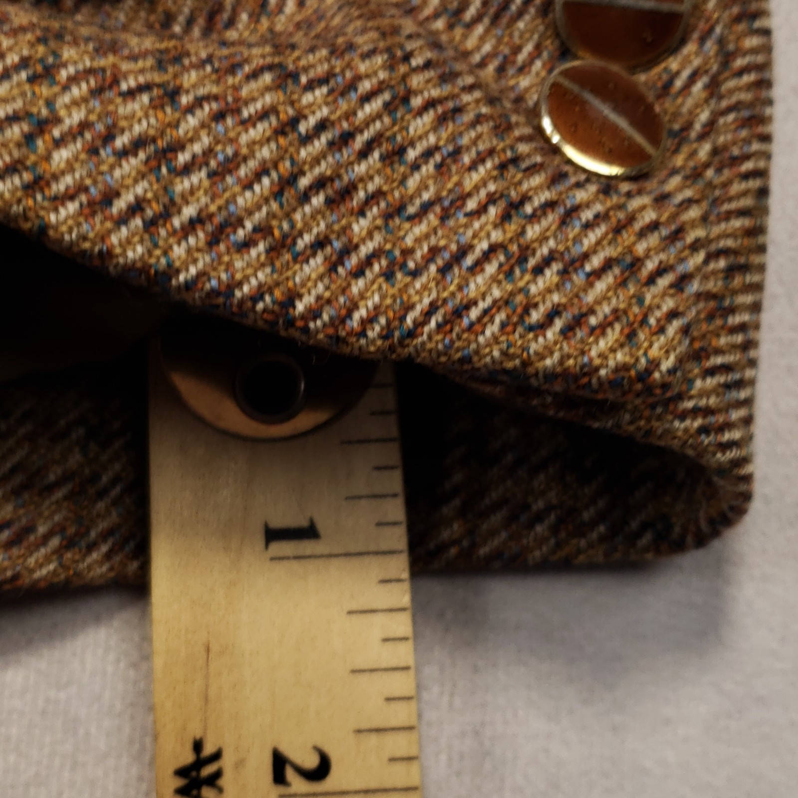 Mancillas Vintage Tweed Blazer Mens Size 44L Slim Houndstooth Wool Two Button
