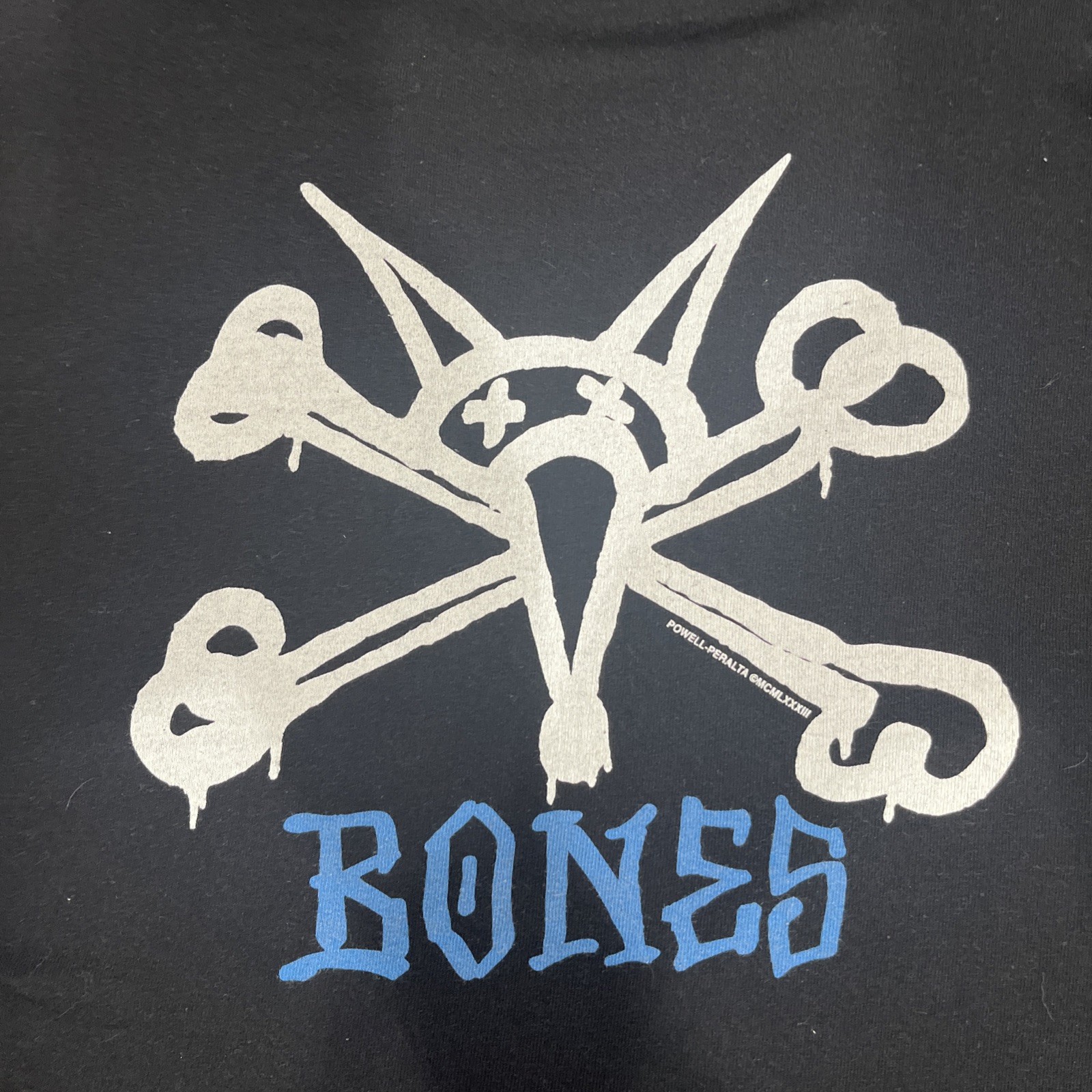 Powell Peralta Bones Adult Shirt Size L Skate Skateboard Rat Tony Hawk