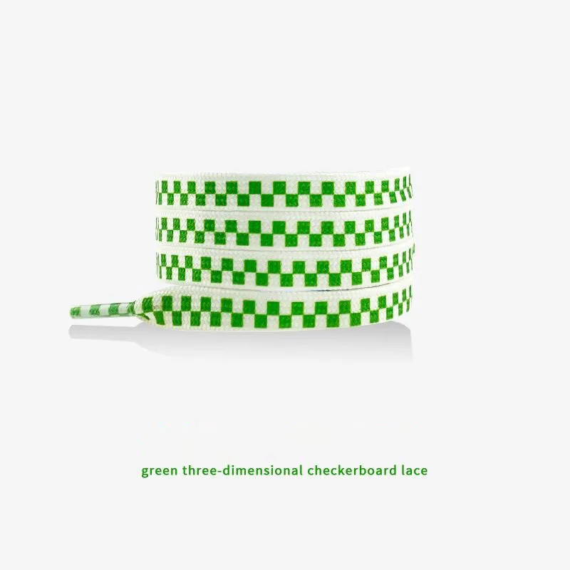 Classic Flat Checkerboard Shoelaces for Sneakers AF1 Wave Shoelace Sports Casual