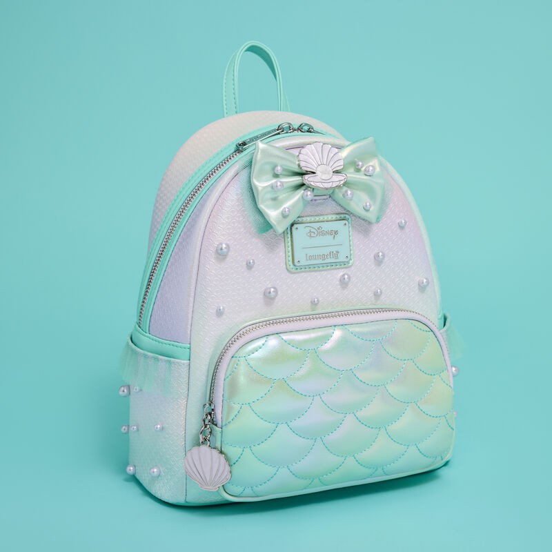 (HOTDEAL⏰🔥🏷️) Loungefly The Little Mermaid Iridescent Pearl Mini Backpack