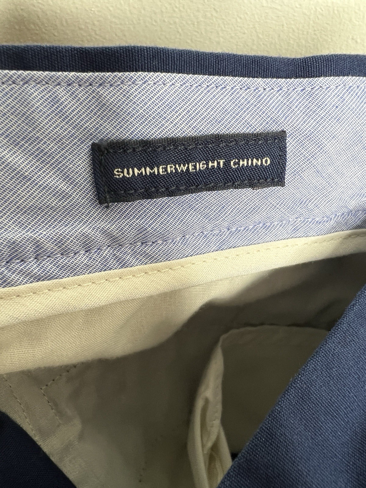 J.Crew The Sutton Mens 30×32 Navy Summerweight Chino Pants 100% Cotton Slim