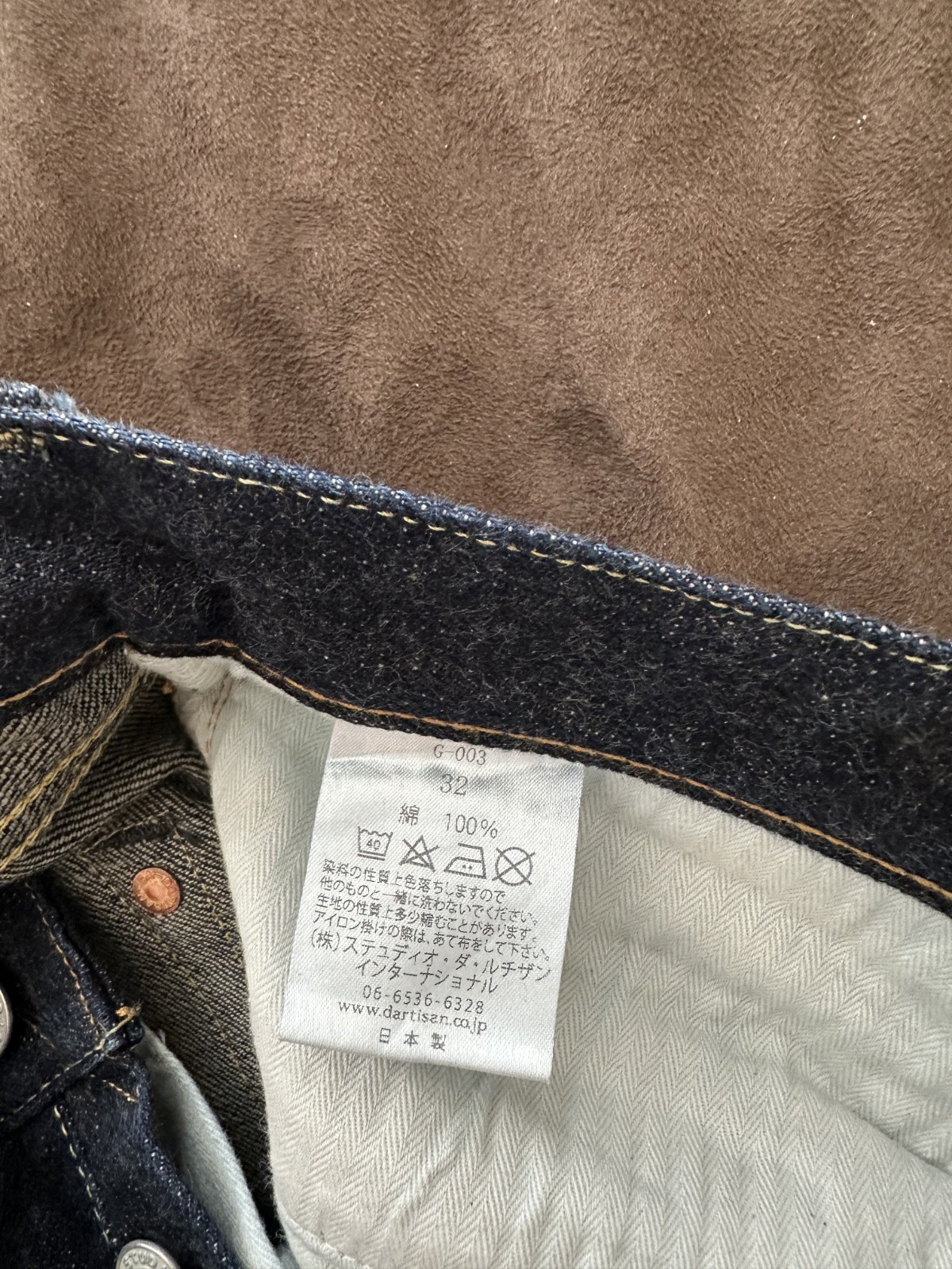 Studio D’Artisan G-003 Tapered Raw Japanese Selvedge Denim 32×32