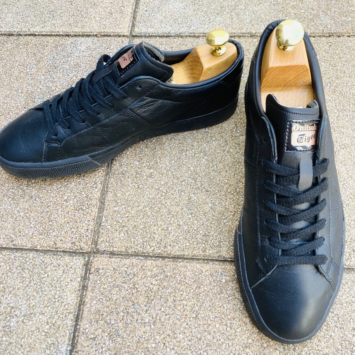 Onitsuka Tiger 26cm 8 41.5 Leather sneakers Shoes Black BK Men’s 1183A568 Excell