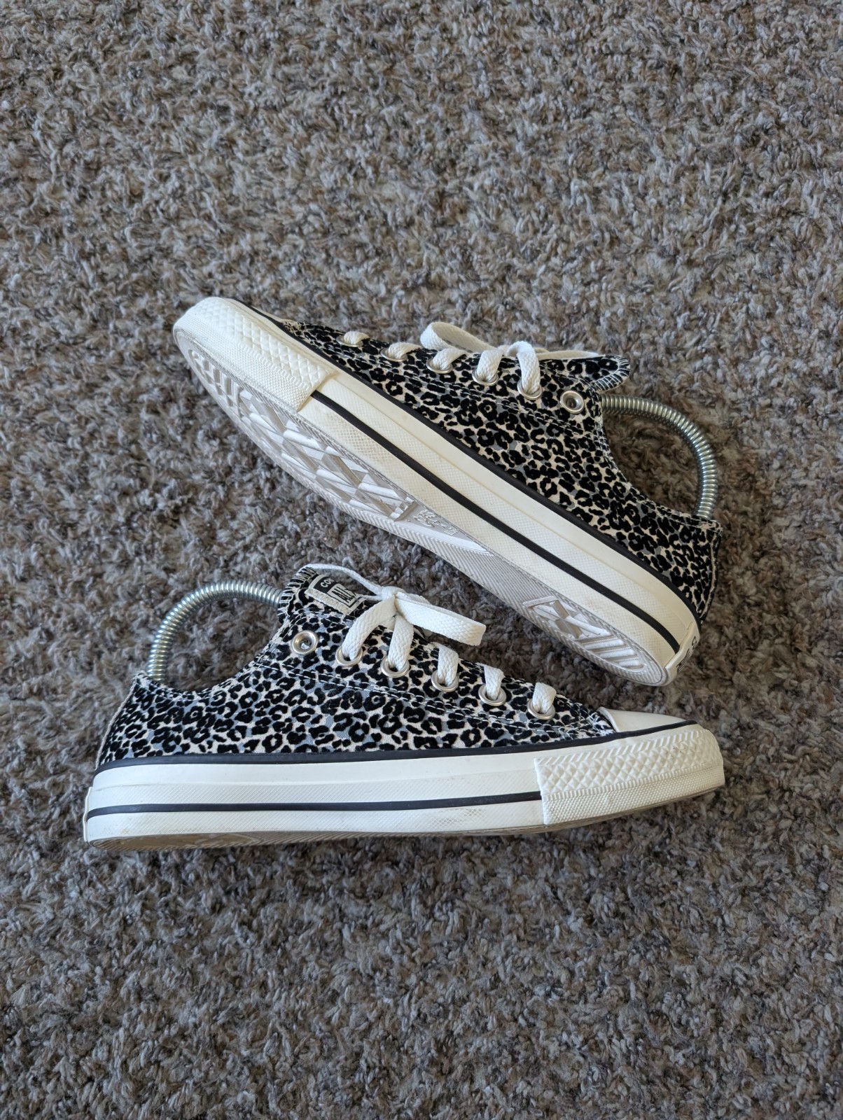 Converse CTAS Sneaker Low Ox Unisex Snow Leopard Flocked Canvas Men 5 Women 7