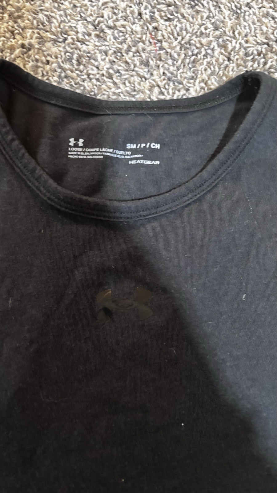 Under Armour HeatGear Men’s Black Loose Sleeveless Crew Neck Tank Top Size S