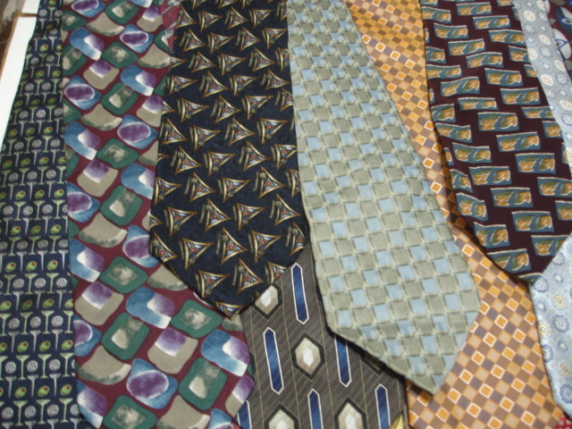 Men’s DESIGNER Silk Neck Ties Neckties Lot of 7 Woven Executive Stripes Paisley