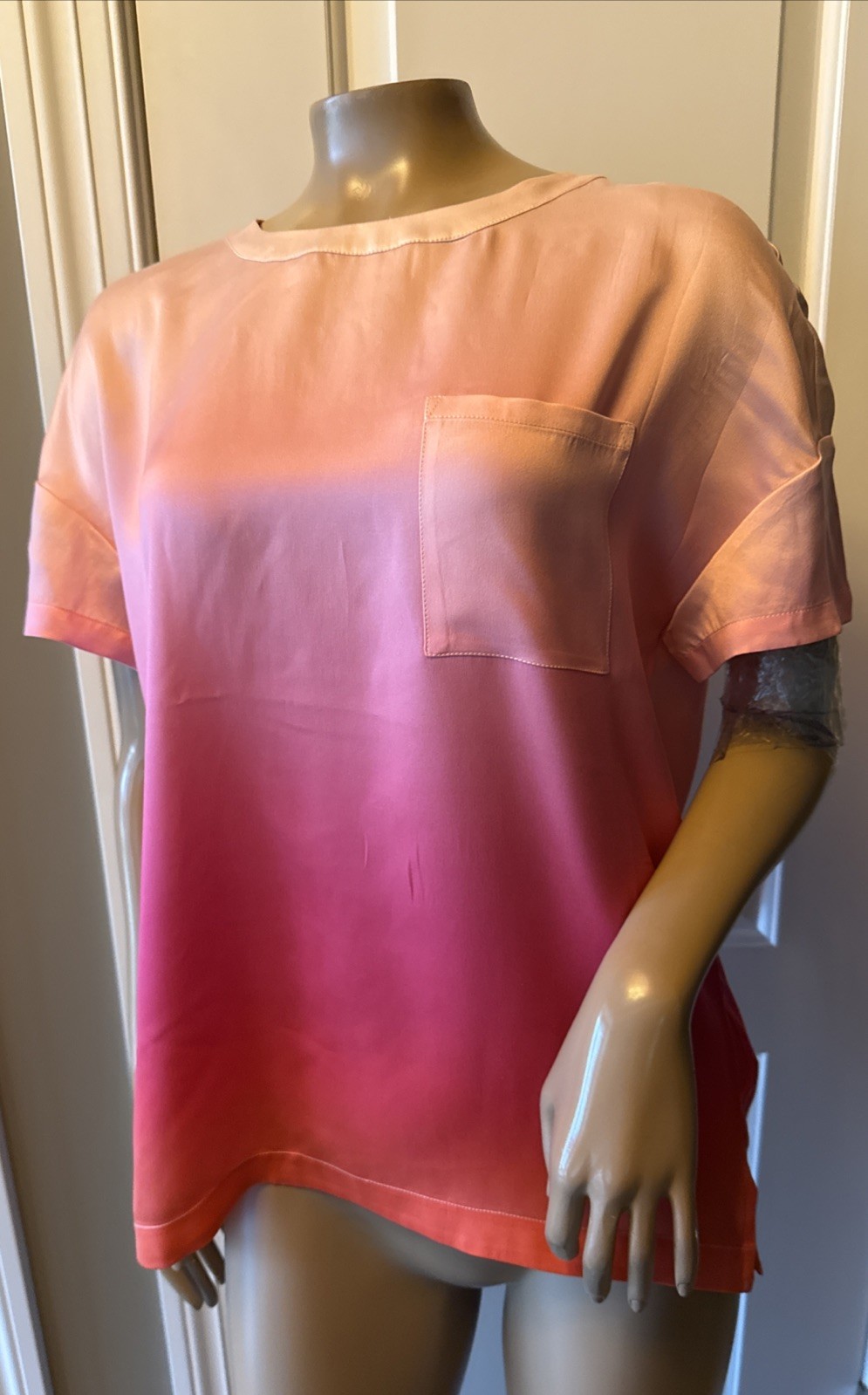 BADGLEY MISCHKA Ombre Mulberry Silk Blouse Women’s Size S Multi NWT