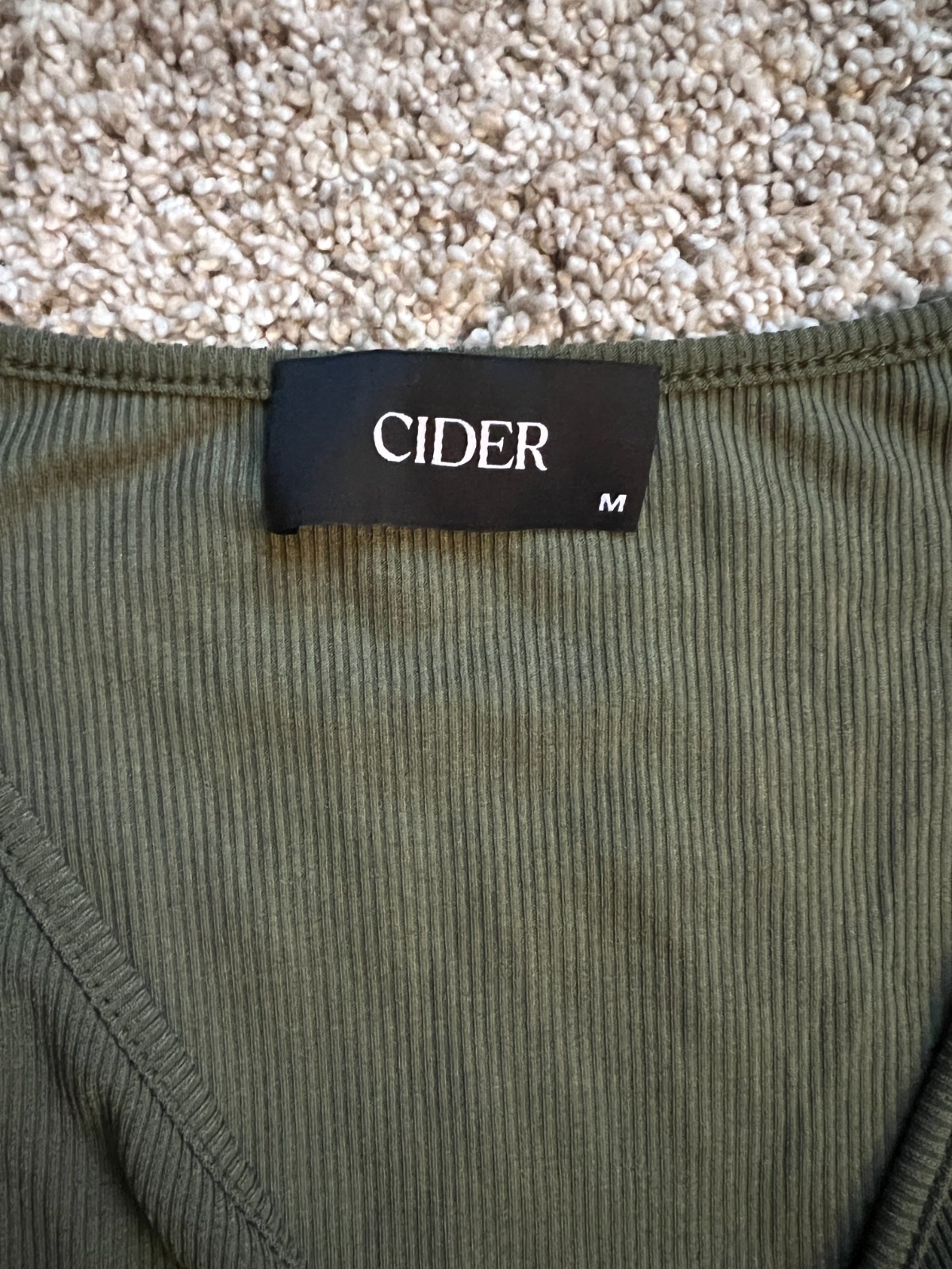 Cider Women’s Olive Green, Wrap Detail, Sleeveless Tank Top