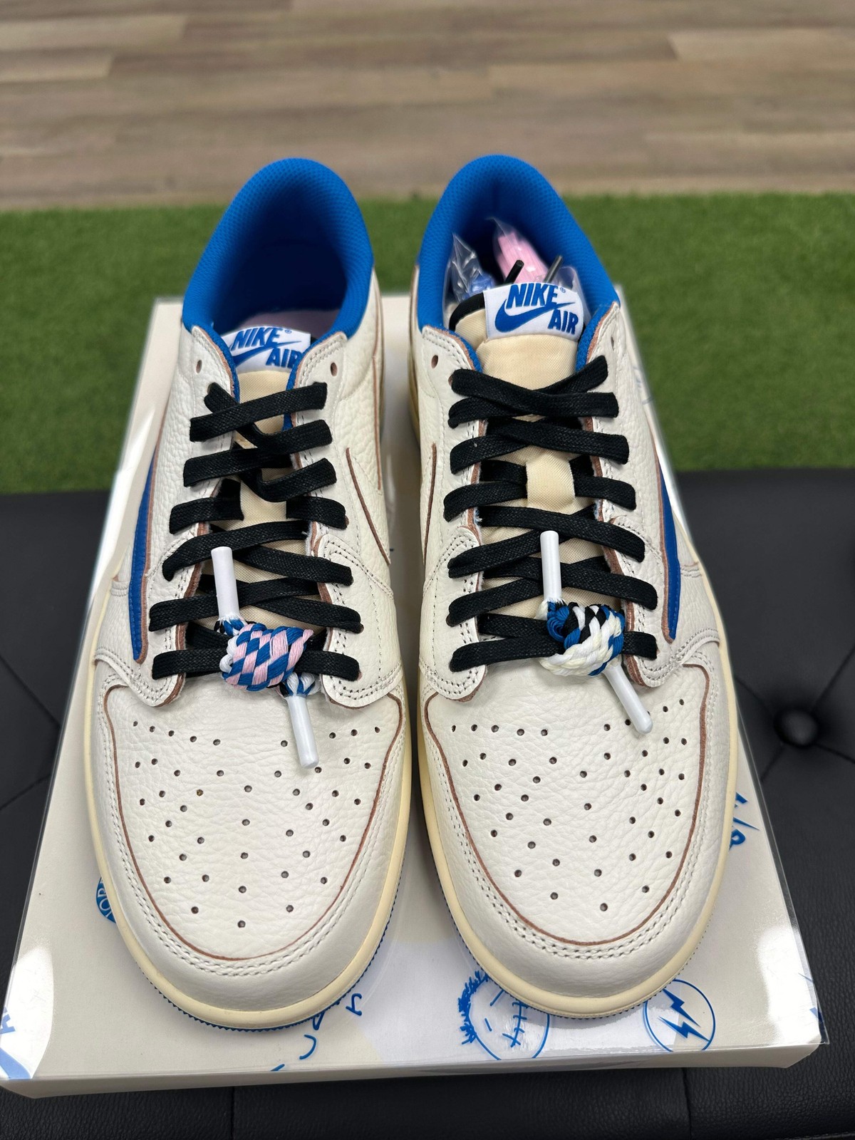 Jordan 1 Retro Low OG SP Fragment x Travis Scott Sail Military Blue – Size 11 (2