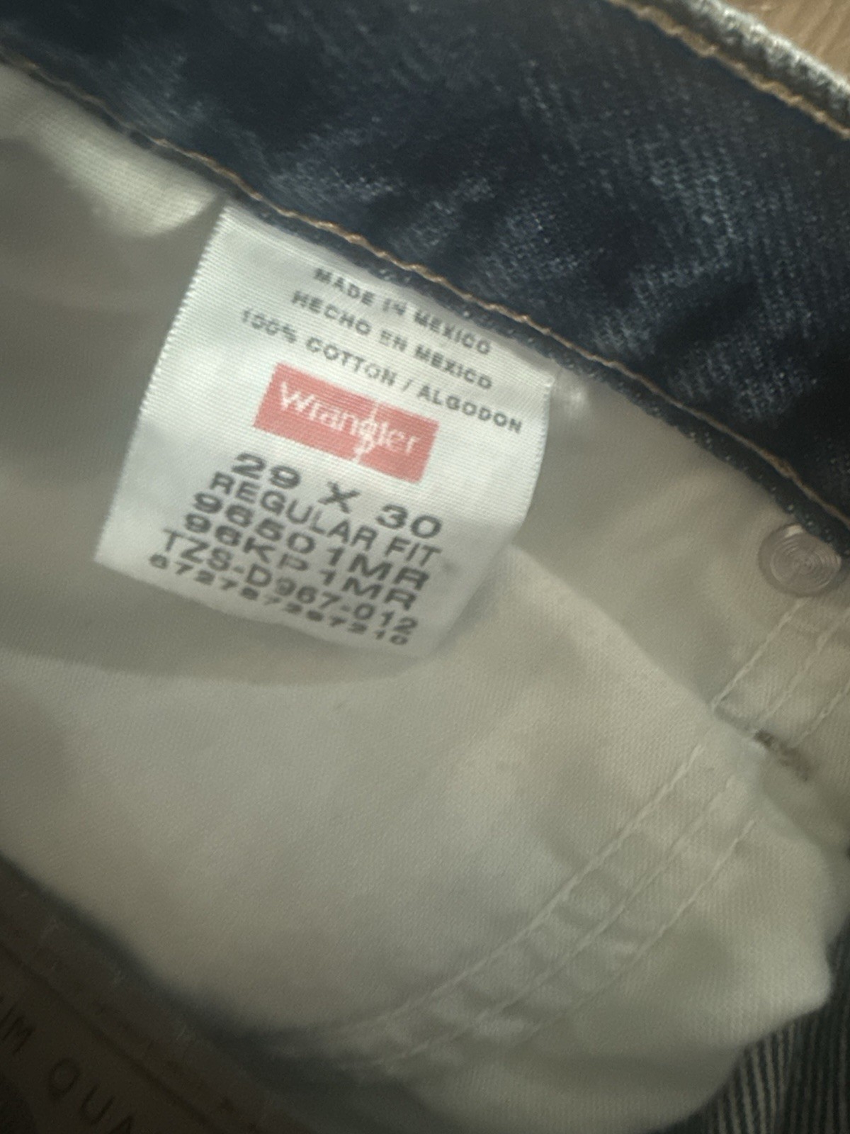 Wrangler Authentic Men’s Straight Jeans Regular Fit Dark Wash Mid Rise Denim