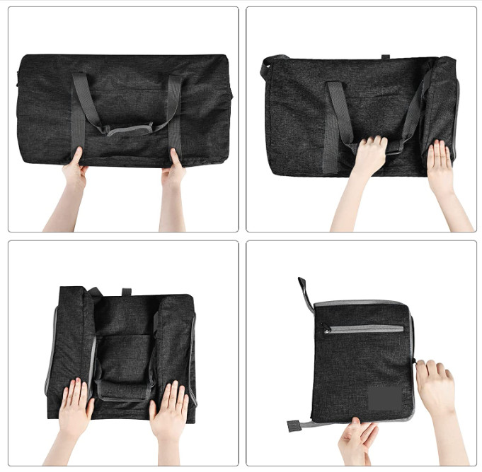 Travel Duffle Bag 85L Black, Foldable, with Shoes Compartment, Best sale