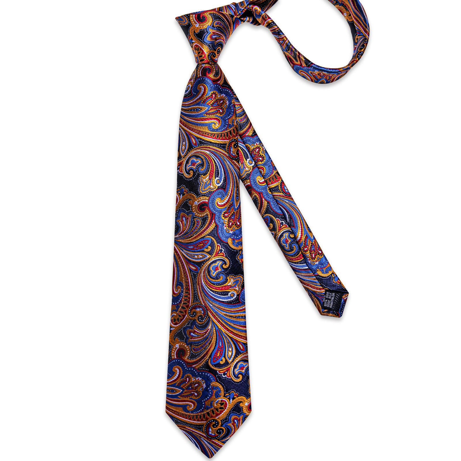 3 Pcs-Men’s Tie Paisley Necktie Hankie Cufflinks Set Party Wedding Formal Gift
