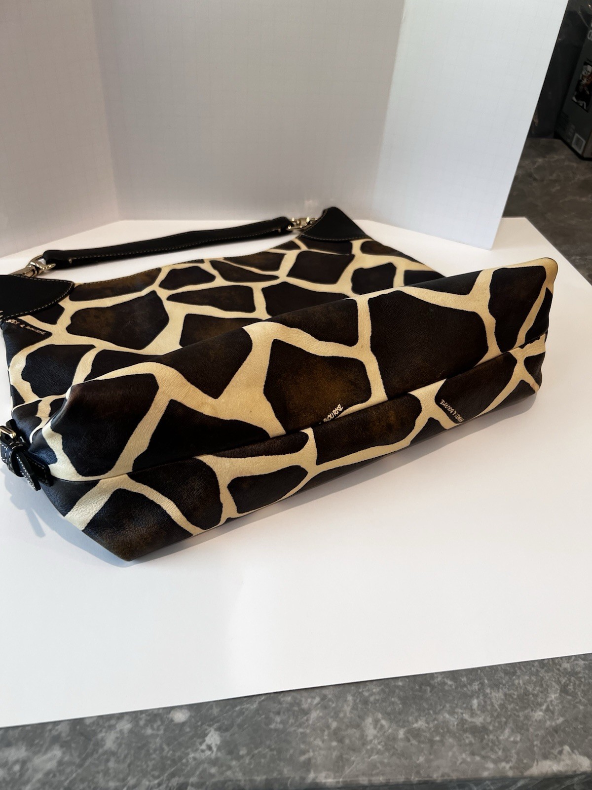 Dooney & Bourke Giraffe Animal Print Shoulder Bag Zip, Detachable Strap