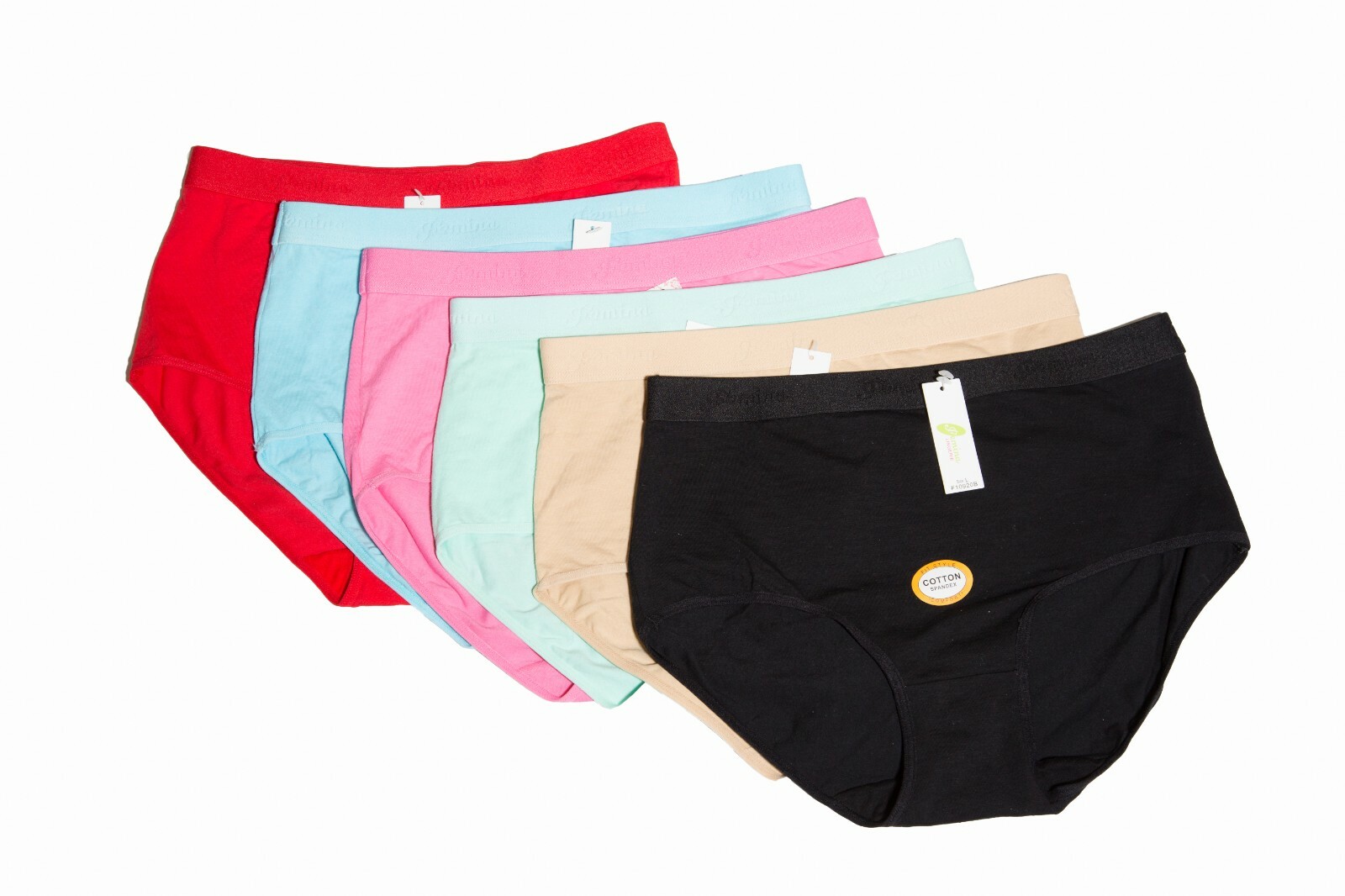 Lot of 6 Women Briefs Full Cover Cotton Underwear Mixed Color S M L XL 2XL 20000