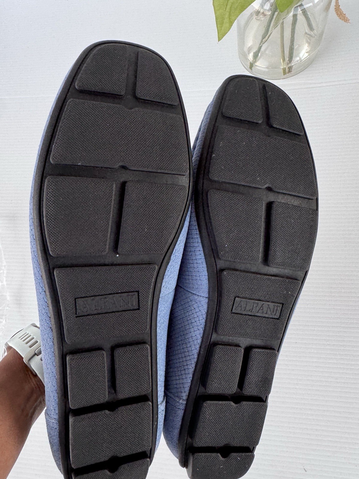 Alfani Men’s Kendric Leather Square Toe Moccasins Denim Blue Size 11M NEW IN BOX