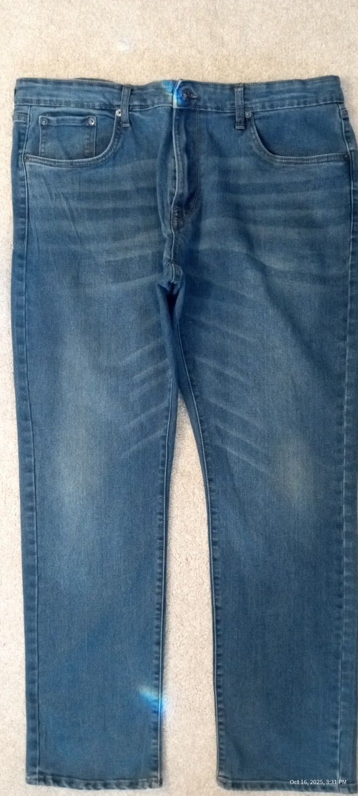 MBX Slim Fit Leg Mid-Rise Jeans Stretch Denim Dark Wash Men’s 40X30 Actual R:11