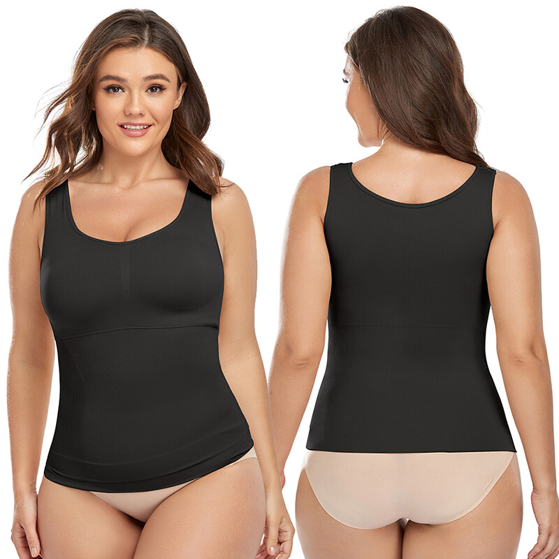 Women Removable Bras Shapewear Slim Body Tummy Waist Cami Shaper Camisole Top US