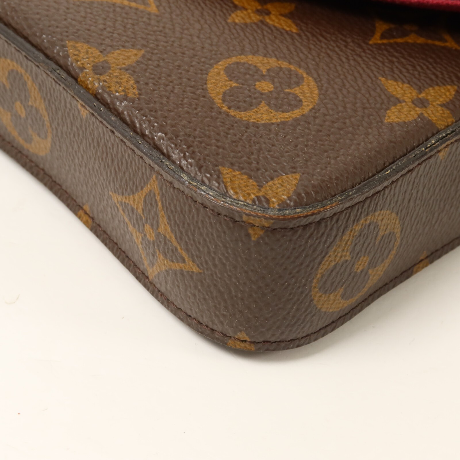 LOUIS VUITTON LV GHW Pochette Felicie Chain Shoulder M61276 Monogram Brown/Red