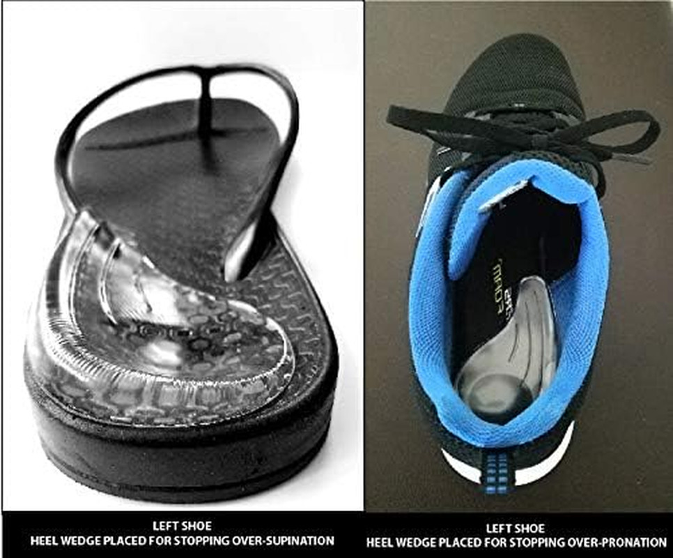 Heel Wedge for Over-Supination/Over-Pronation Re-Usable Adhesive Soul Insole