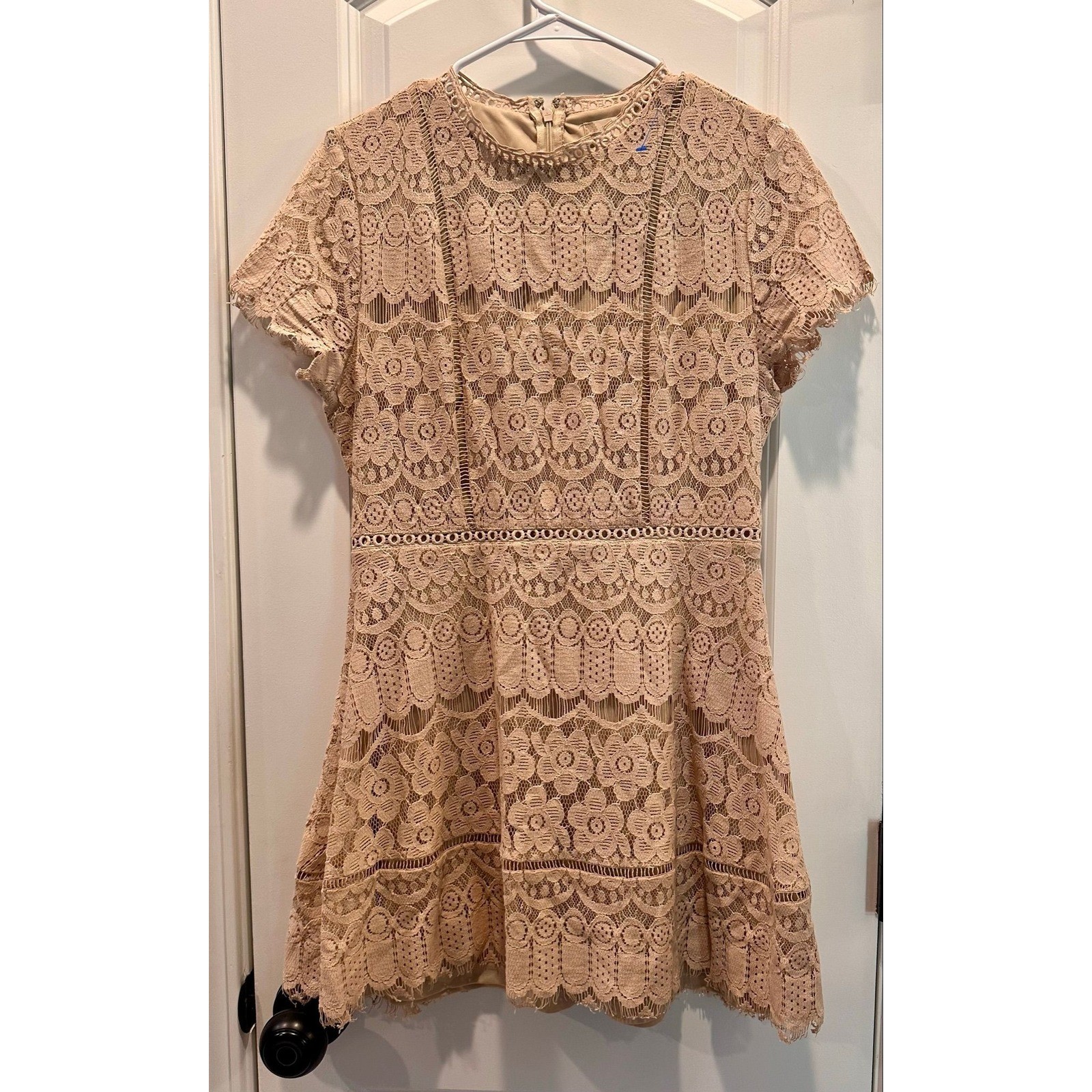 Altar’d State Cream A-Line Midi Lace Dress Sz Large Excellent Condition