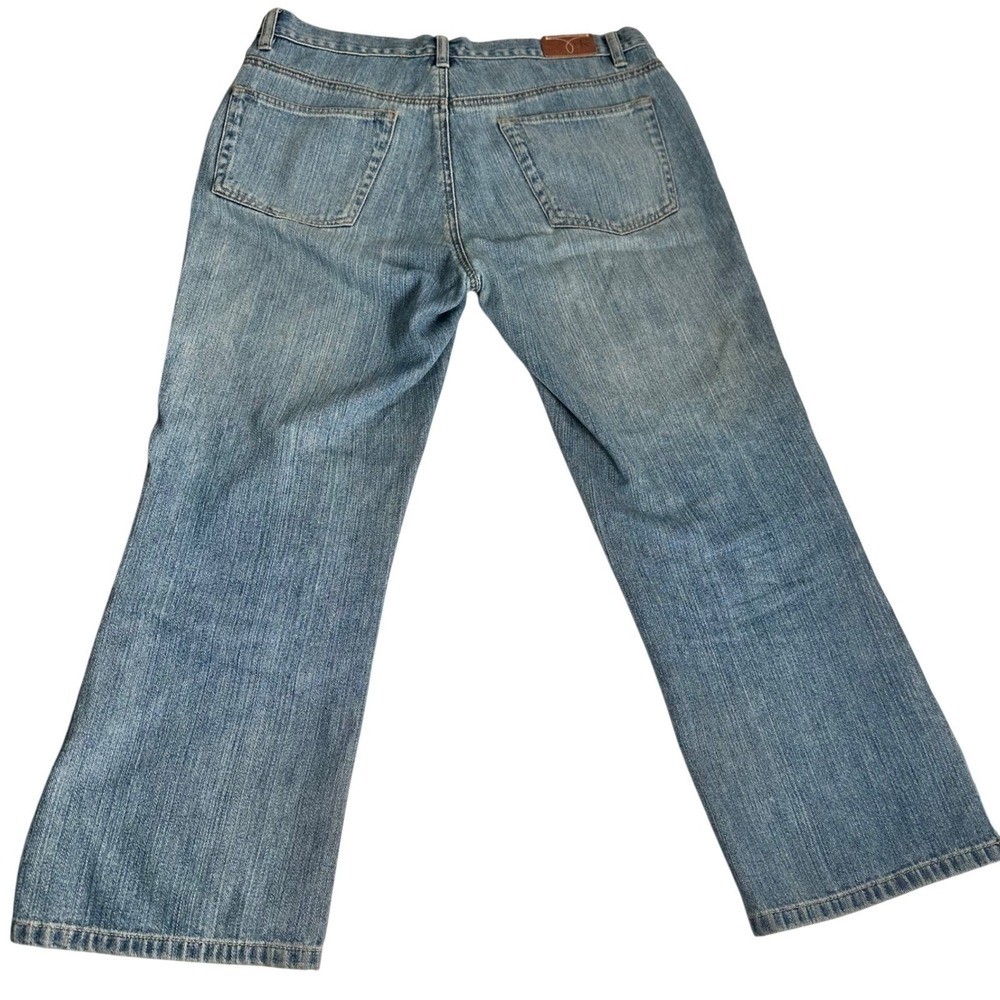 Calvin Klein Jeans Denim Women 8 Blue Straight Leg Mid Rise Ribbon Bow Hem Slit