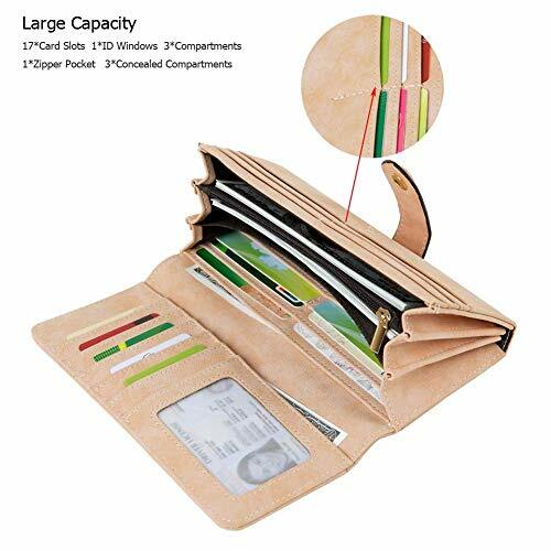 Women PU Leather Wallet Clutch Long Phone Card Holder Purse Handbag Best Gift US