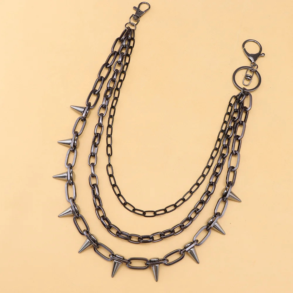 Hip Hop Punk Metal Wallet Chain Keychain Jeans Pants Waist Chain Unisex