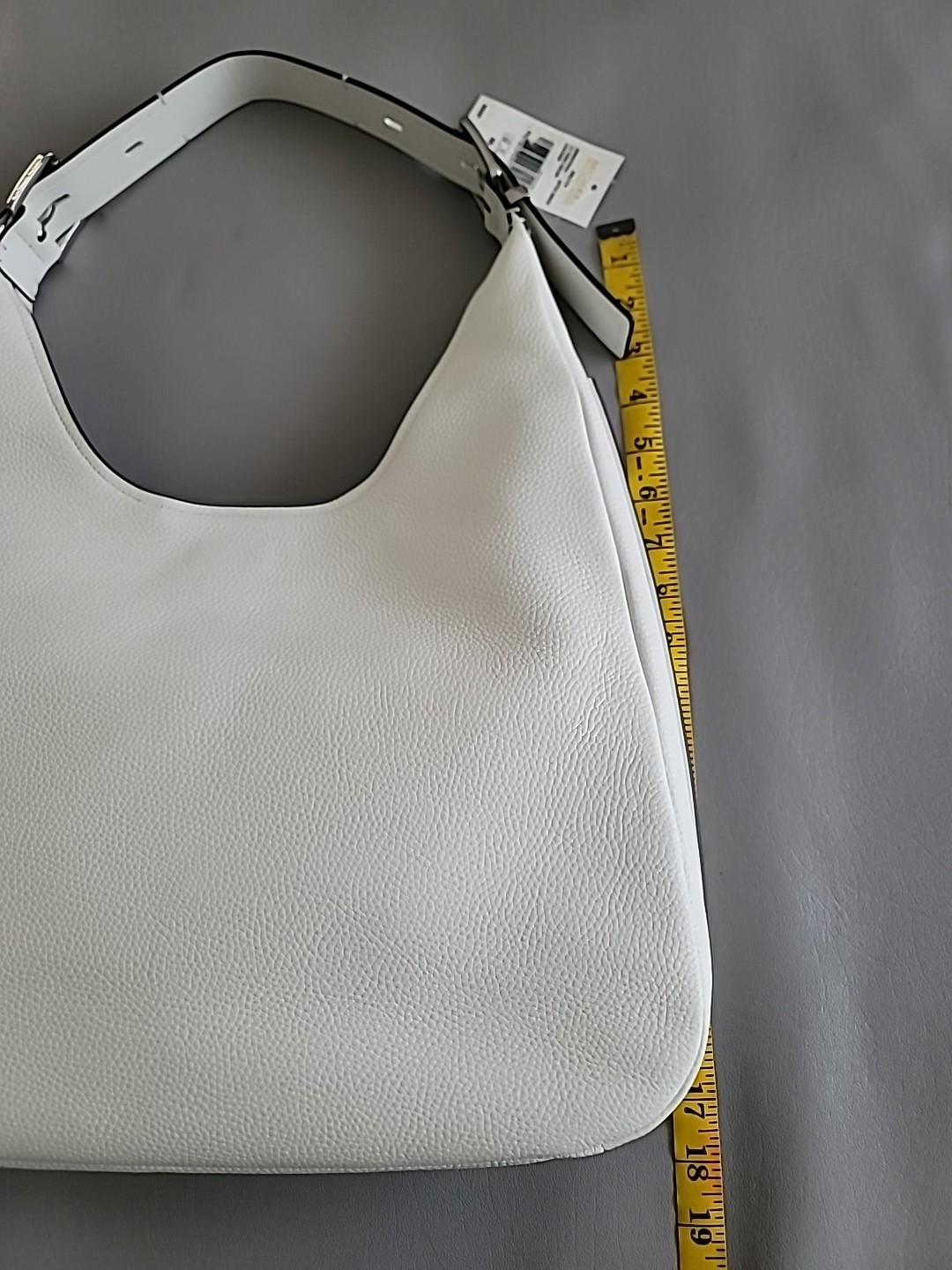Michael Kors Nolita Pebbled Leather Hobo Shoulder Bag Large In Optic White