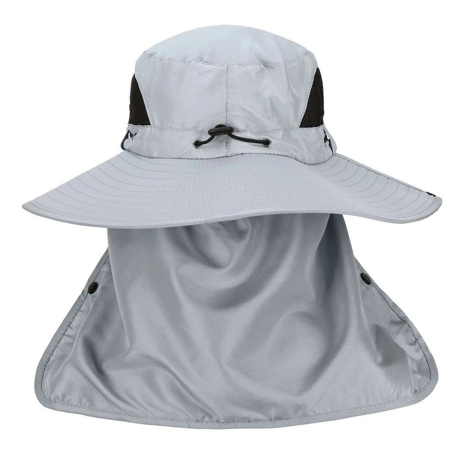 Sun Protection Hat with Face Cover & Neck Flap Unisex Hiking, Climbing, Fishing