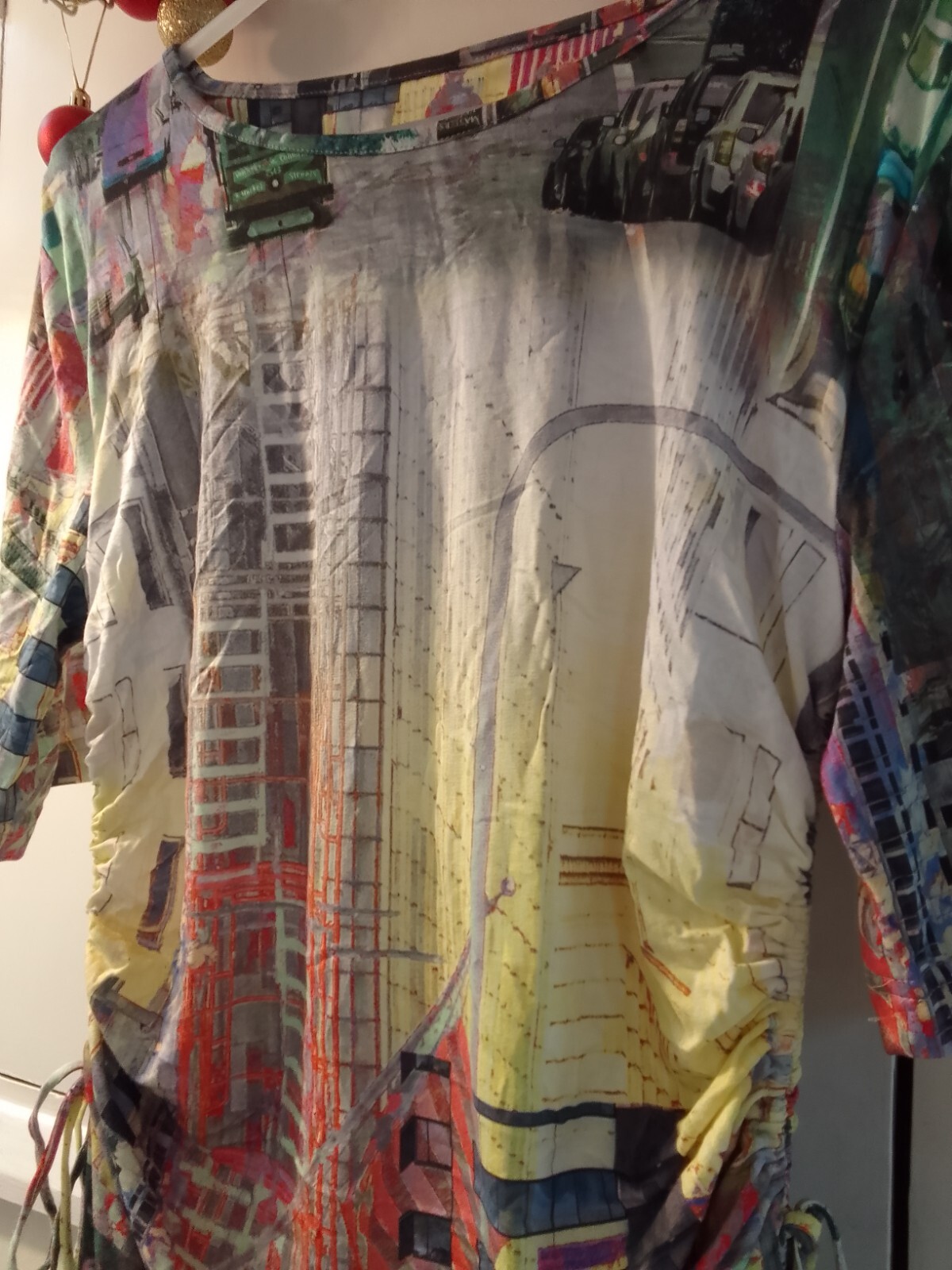 ~Multi Coloured/Patterned Dress By Apanage In Size 12 city patterned