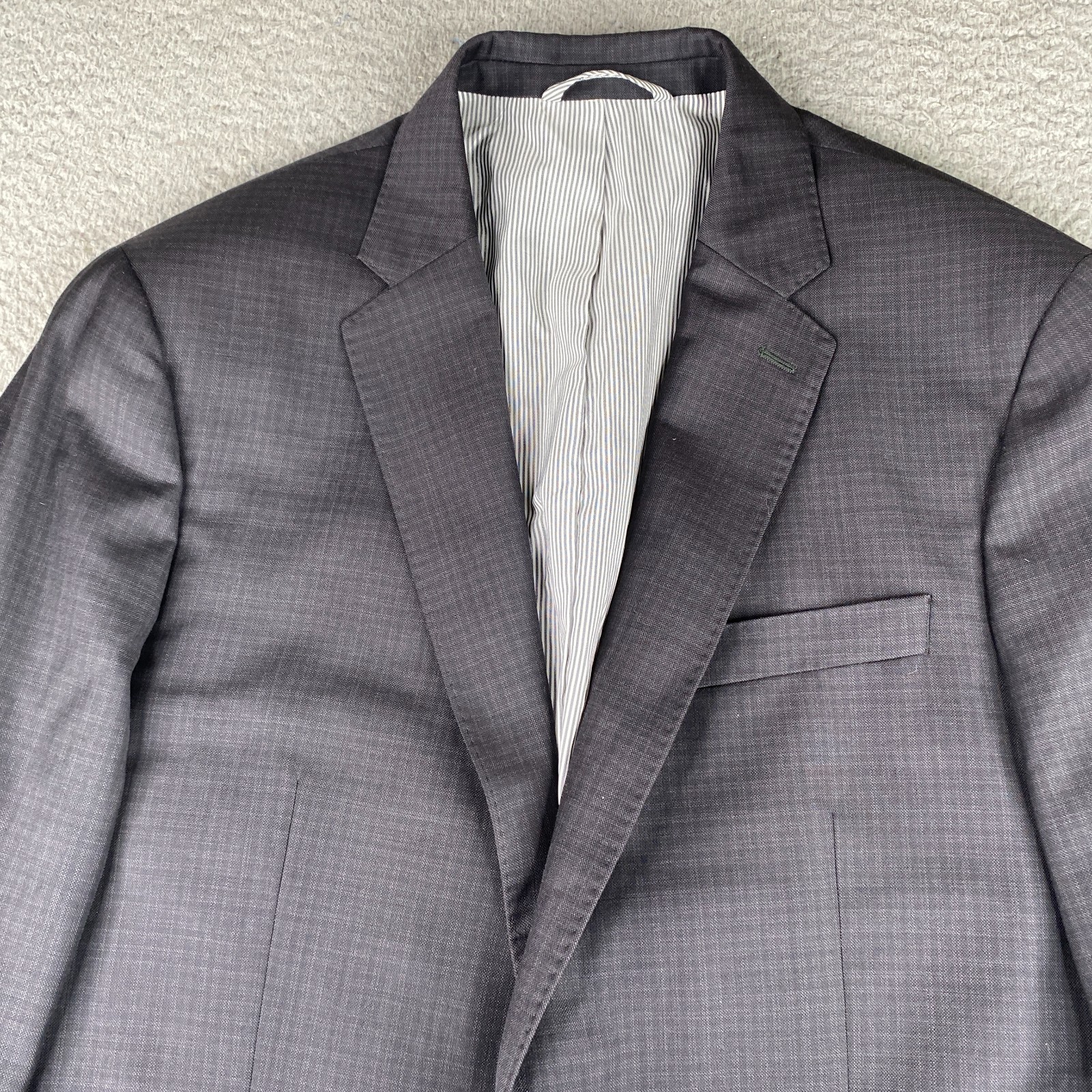 Todd Snyder Blazer Mens 44L Gray Plaid 100% Wool Mayfair Slim Fit Sport Coat