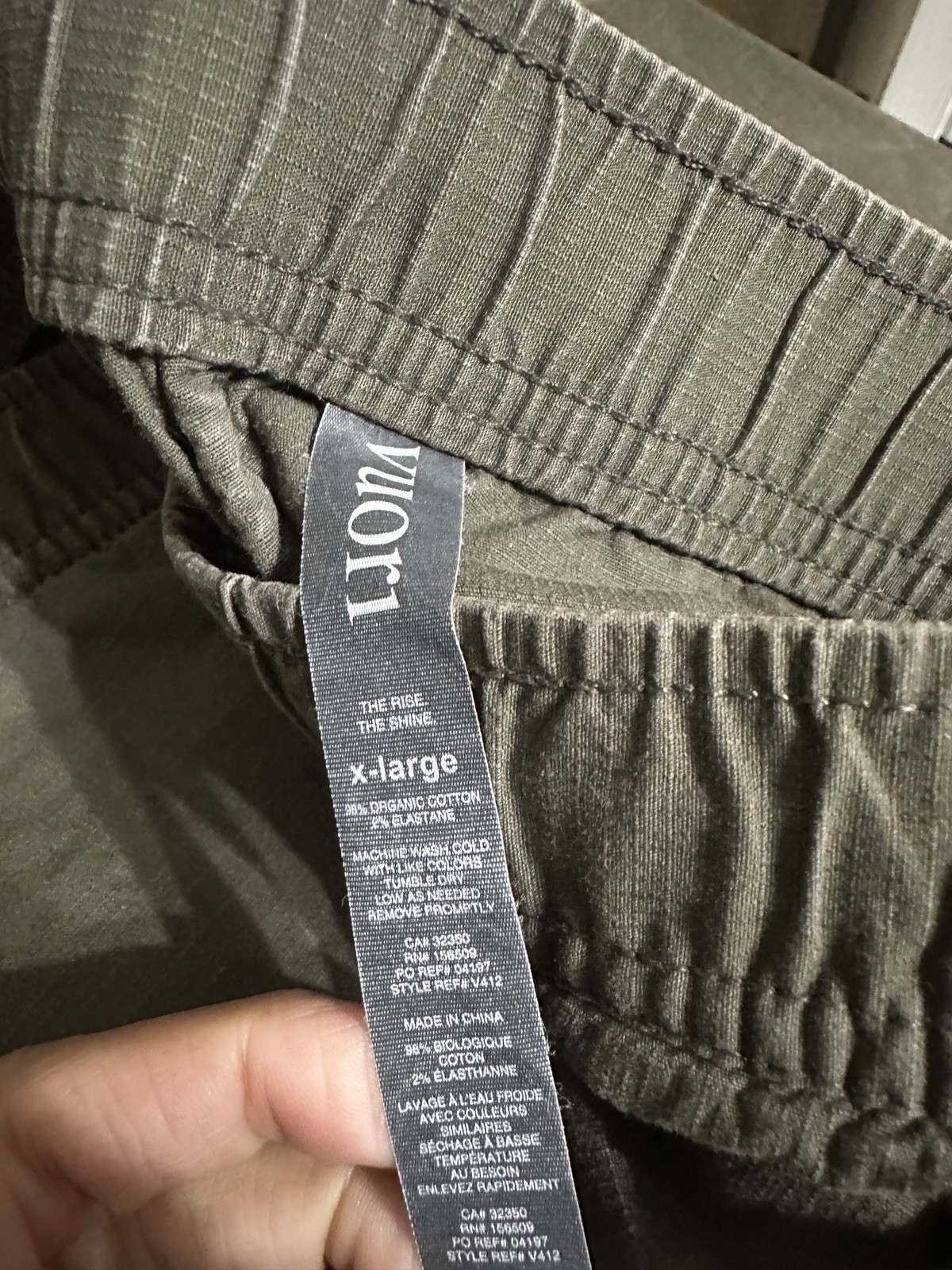 Vuori Ripstop Climber Men’s XL Green Ankle Tapered Pants Zip Pocket V412
