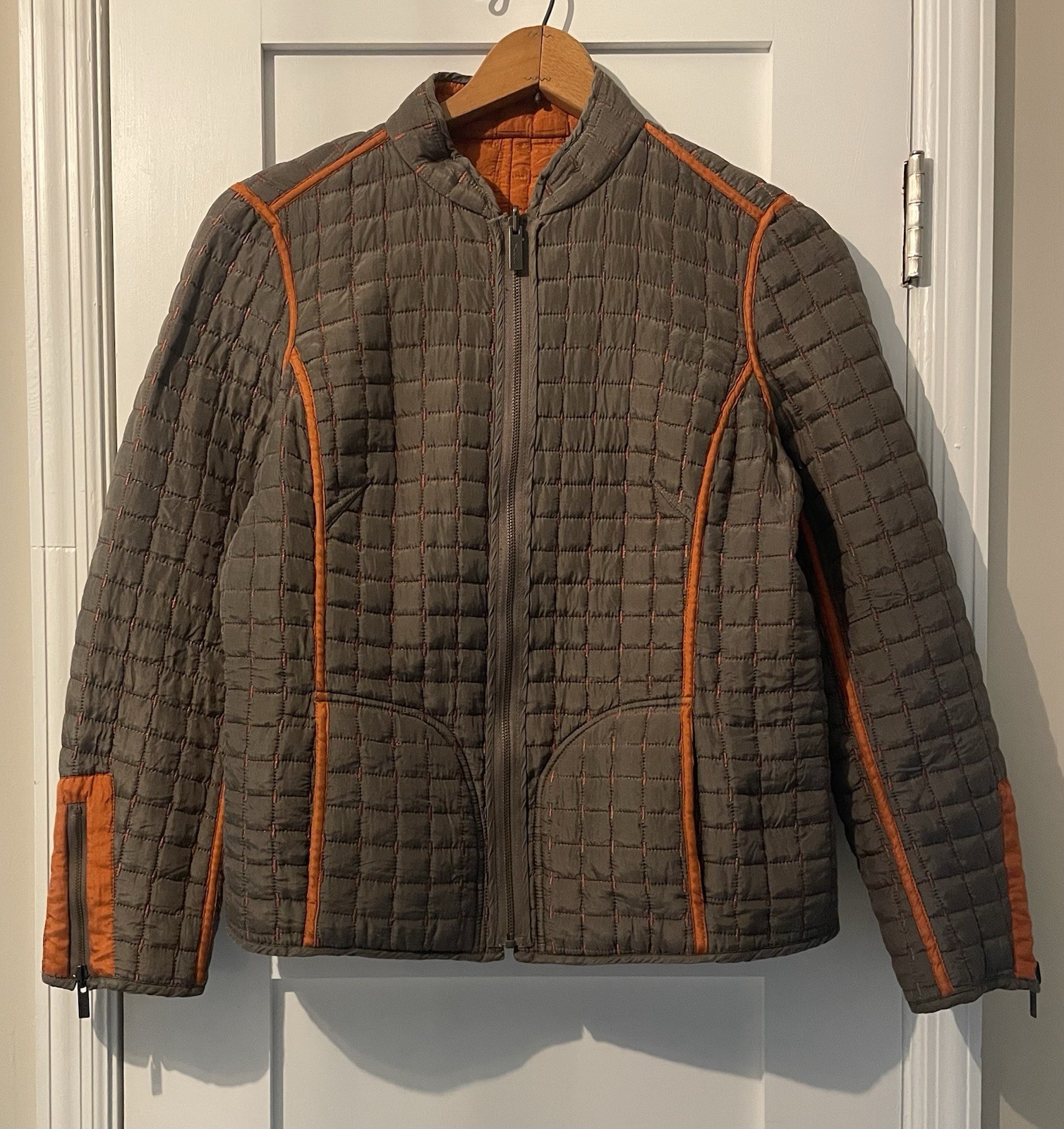 Oleg Cassini 100% Reversible Quilted Jacket Lightweight Women’s Size: M GUC