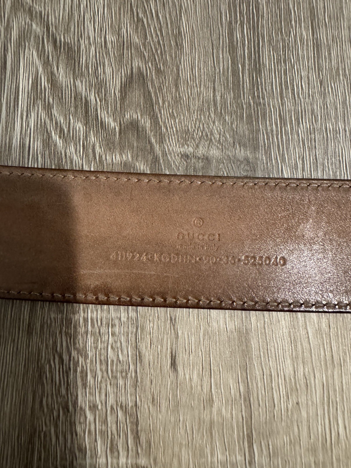 Gucci GG Monogram Beige Brown Men’s Dress Belt Silver Double G Buckle Adjustable