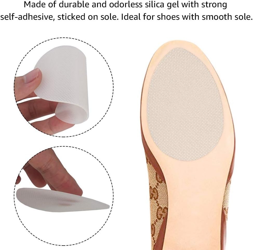 Stylish Non-Slip Shoe Sole Protectors for High Heels – 2-Piece Adhesive Set