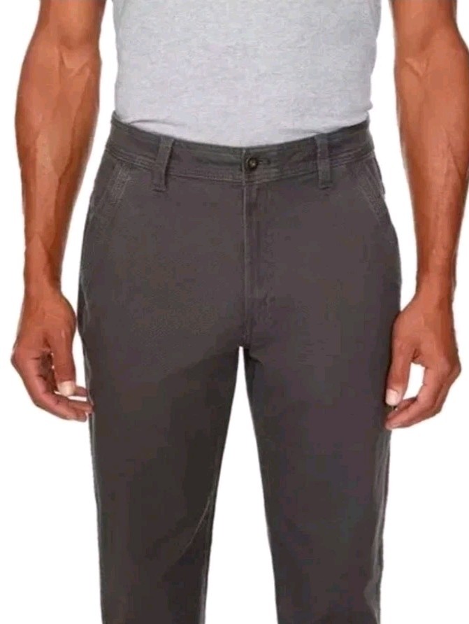 NWT Legendary Outfitters Men’s GRAY Stretch Canvas Pant 38×32
