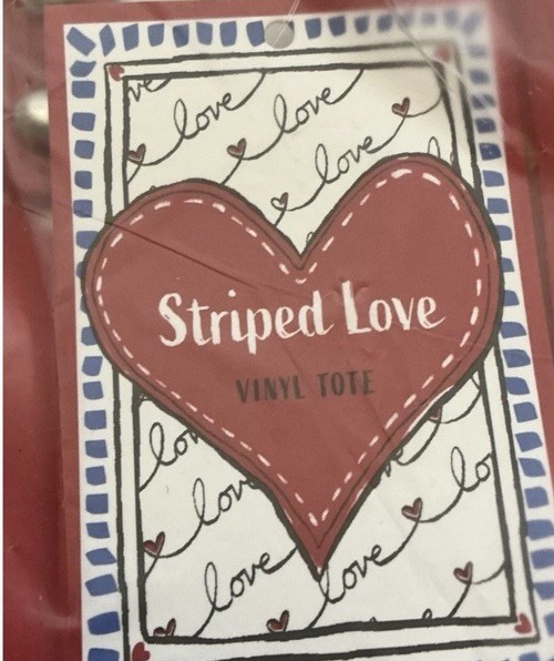 NWT BRIGHTON STRIPED LOVE CLEAR TOTE Crossbody Designer Blue Canvas Strap-NIP