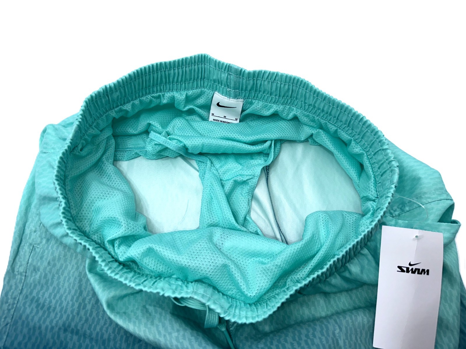 $60 Nike Men’s Ombre Brief Lined Swim Trunks-NESSG534448-Green Abyss-Medium-New