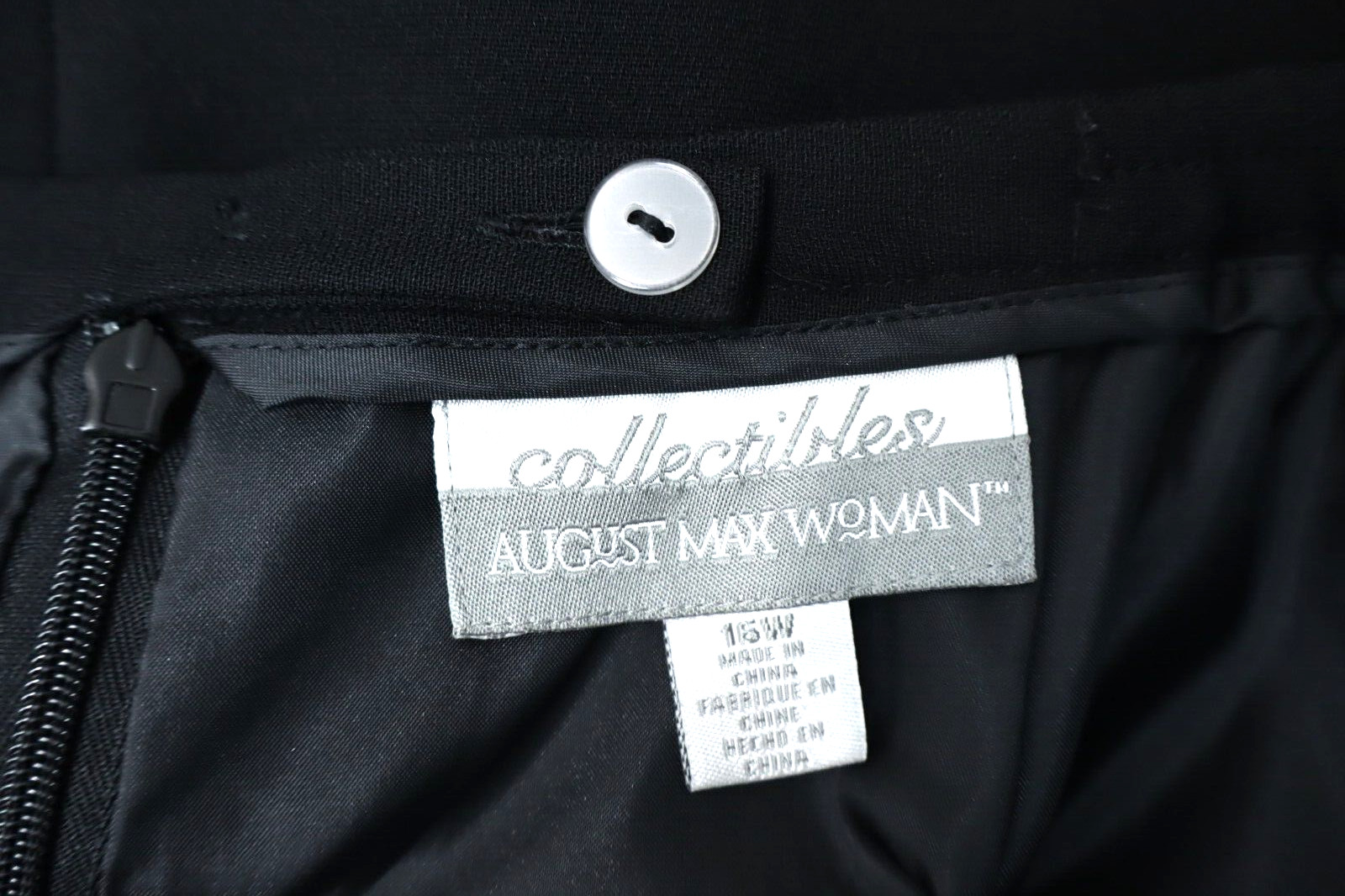AUGUST MAX WOMAN Women’s Acetate Polyester Long Pencil Skirt Black 16W Plus