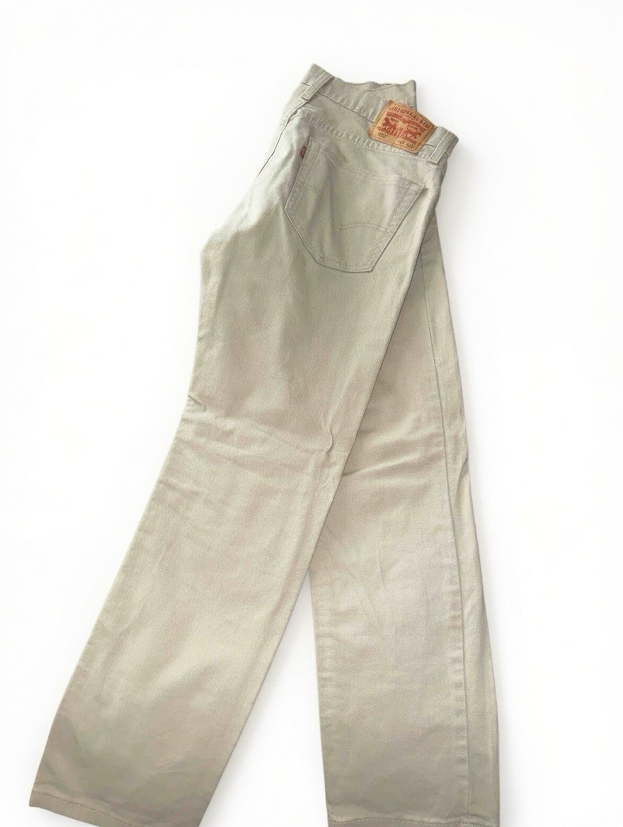 Levi’s Men’s Beige Tapered Denim Jeans Mid Rise Light Wash 5-Pocket