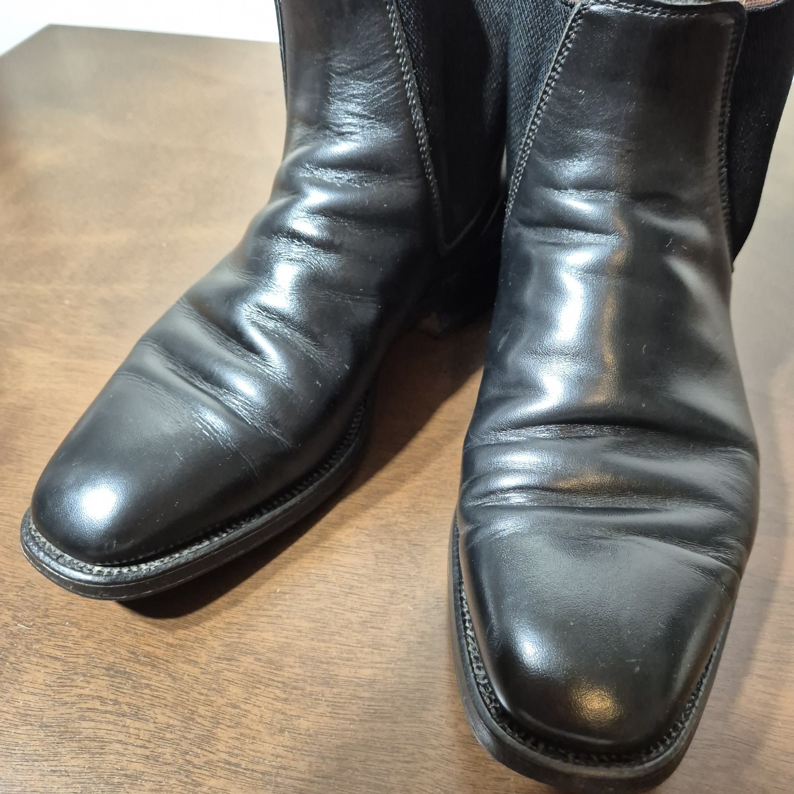 R.M. Williams Comfort Craftsman Boots Black Leather Chelsea Size 7G Wide Topy