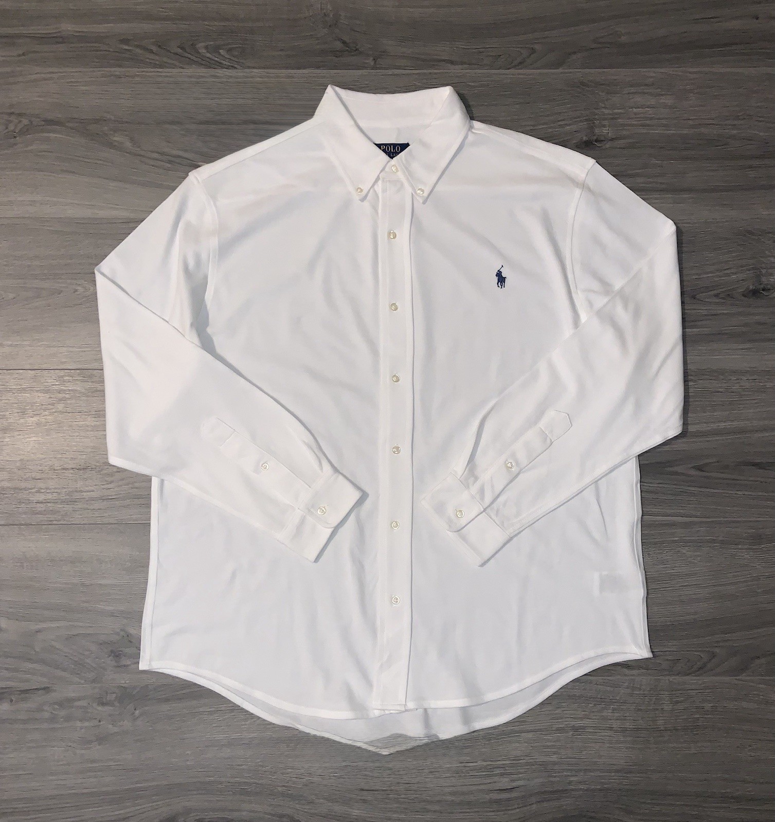 Polo Ralph Lauren Featherweight Button Down Mesh Shirt White Big & Tall Sz 2XB